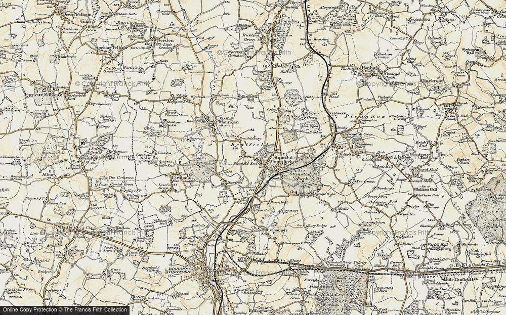 Old Map of Bentfield Green, 1898-1899 in 1898-1899