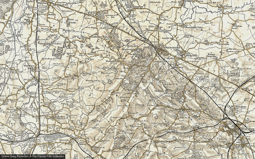Old Map of Bentley, 1901-1902 in 1901-1902