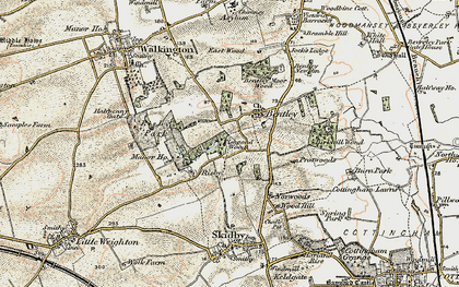 Old map of Birkhill Wood in 1903-1908