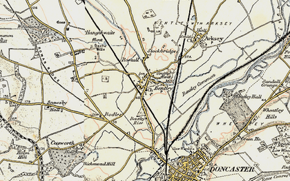 Old map of Bentley in 1903