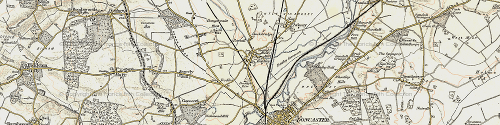 Old map of Bentley in 1903