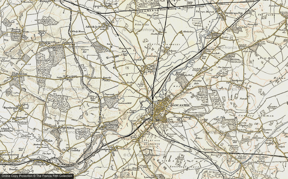 Old Map of Bentley Rise, 1903 in 1903