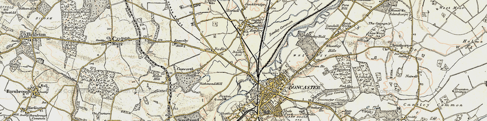 Old map of Bentley Rise in 1903
