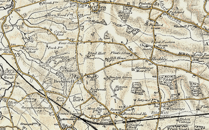 Old map of Benton Green in 1901-1902