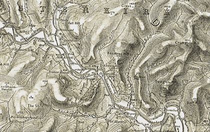 Old map of Eskdale in 1901-1904