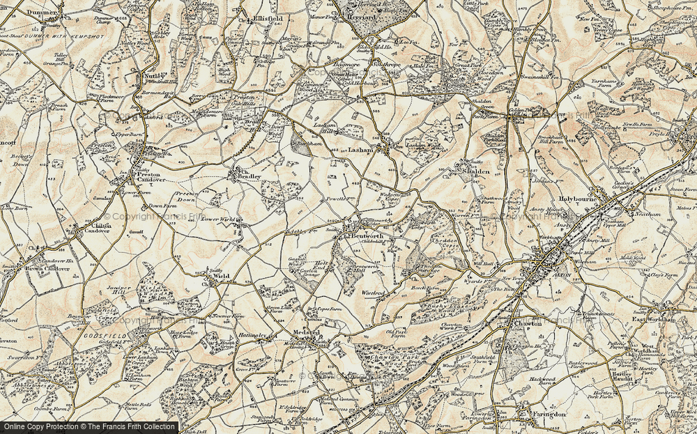 Old Map of Bentworth, 1897-1900 in 1897-1900