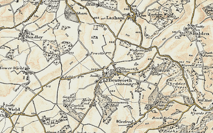 Old map of Bentworth in 1897-1900