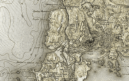 Old map of Bun an Lòin in 1906-1908