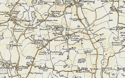Old map of Berden in 1898-1899
