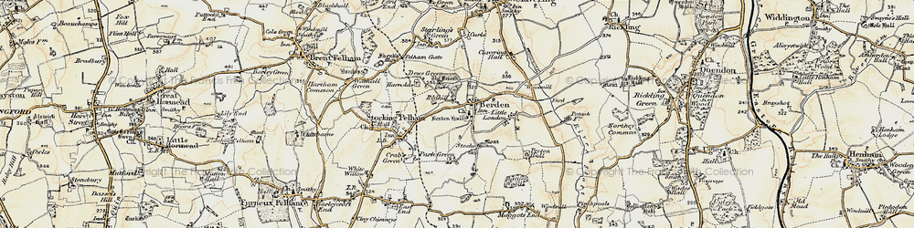Old map of Berden in 1898-1899