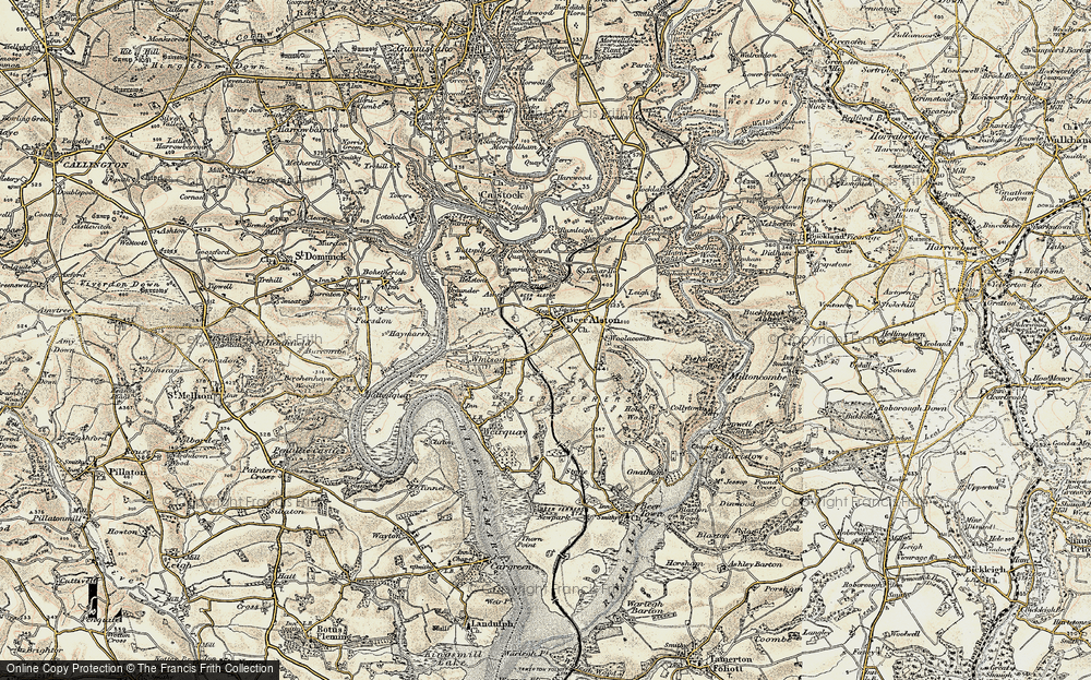 Old Map of Bere Alston, 1899-1900 in 1899-1900