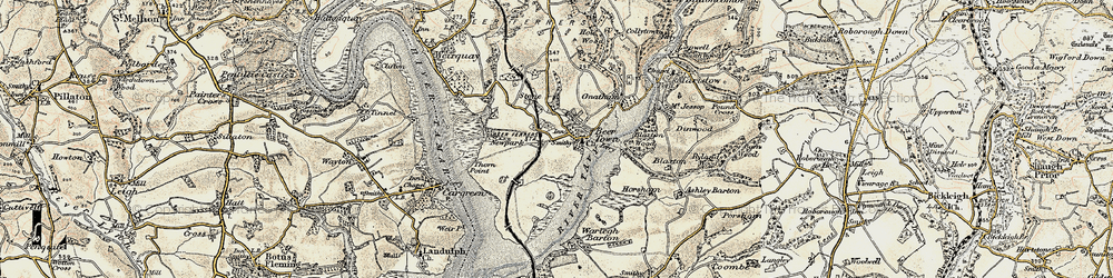Old map of Blaxton Wood in 1899-1900