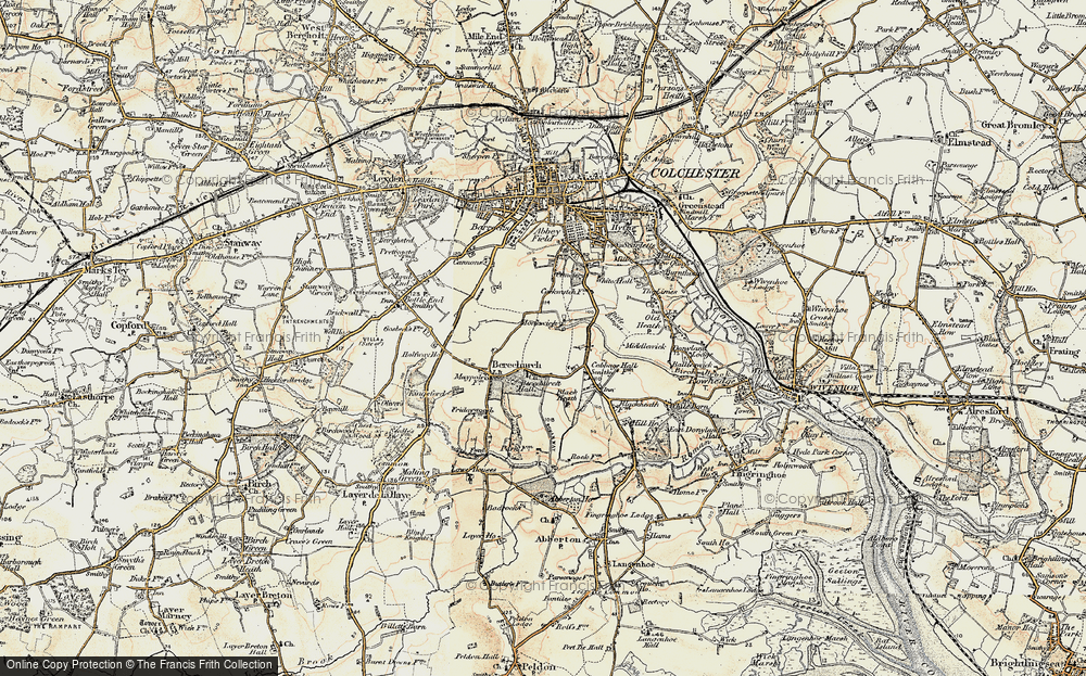 Old Map of Berechurch, 1898-1899 in 1898-1899
