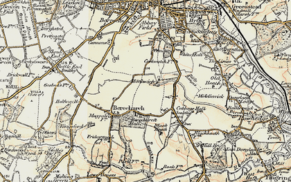 Old map of Berechurch in 1898-1899