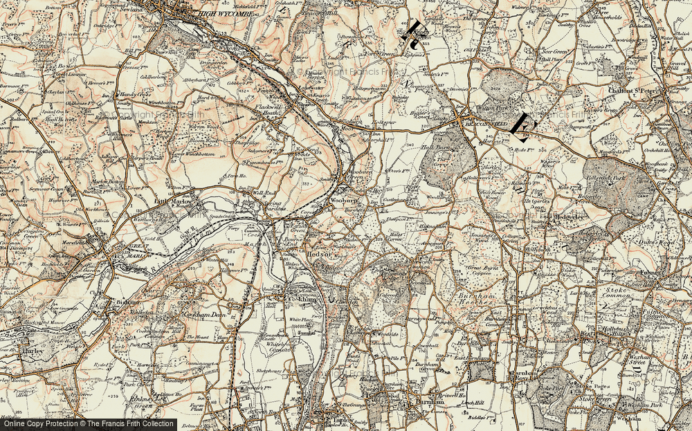 Old Map of Berghers Hill, 1897-1898 in 1897-1898