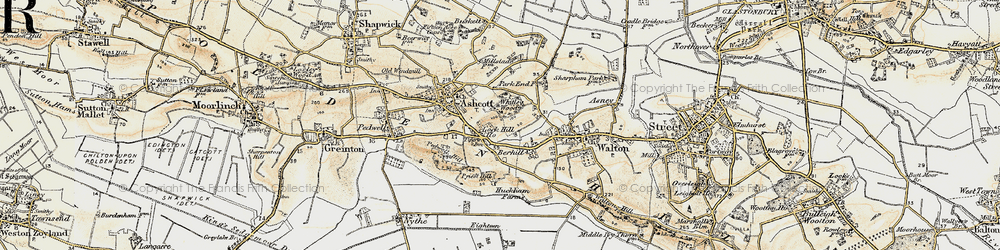 Old map of Berhill in 1898-1900