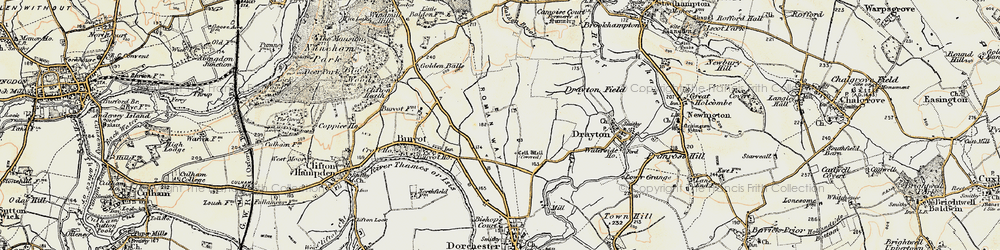 Old map of Berinsfield in 1897-1899