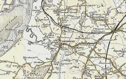Old map of Berkeley in 1899-1900