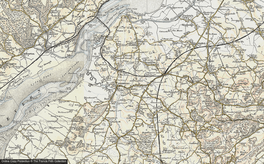 Old Map of Historic Map covering Bushy Grove in 1899-1900