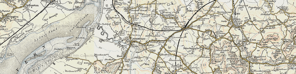 Old map of Berkeley Heath in 1899-1900