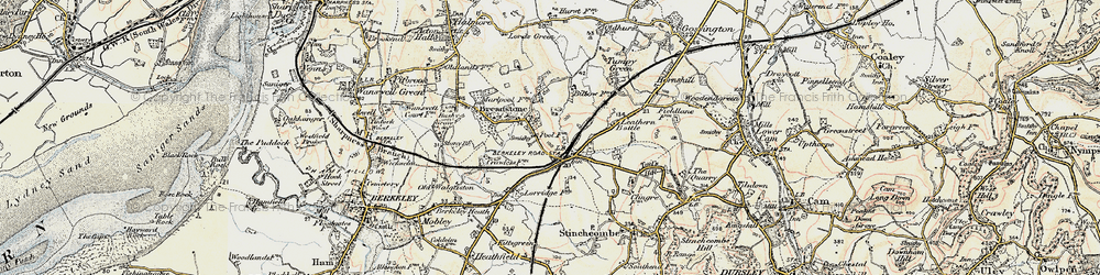Old map of Berkeley Road in 1898-1900