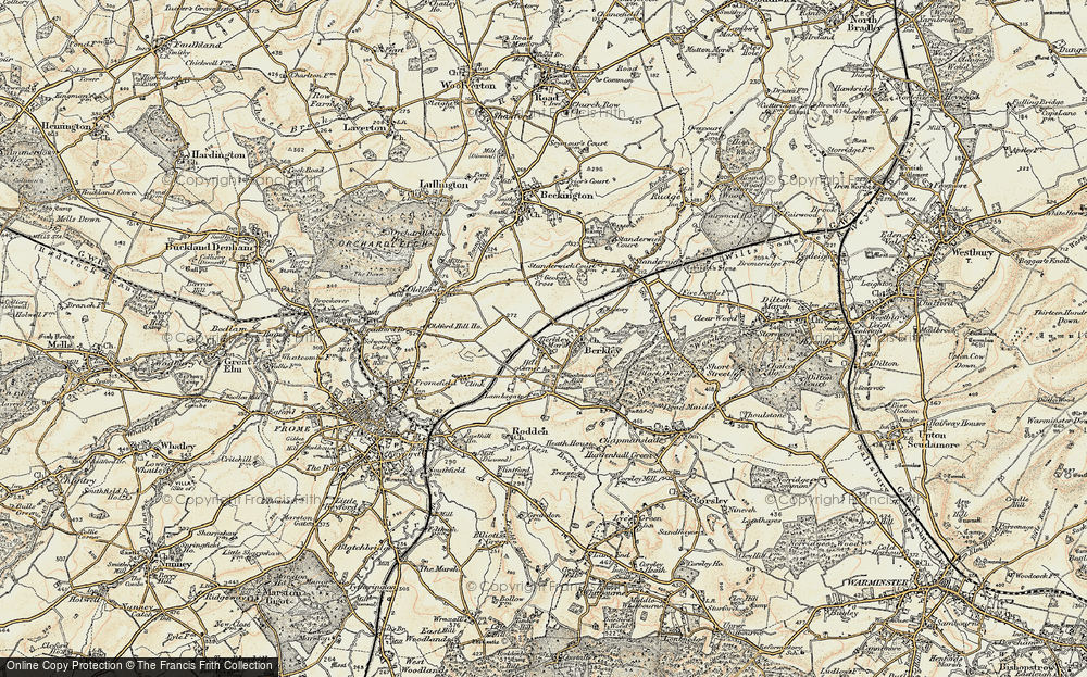 Old Map of Berkley Marsh, 1898-1899 in 1898-1899