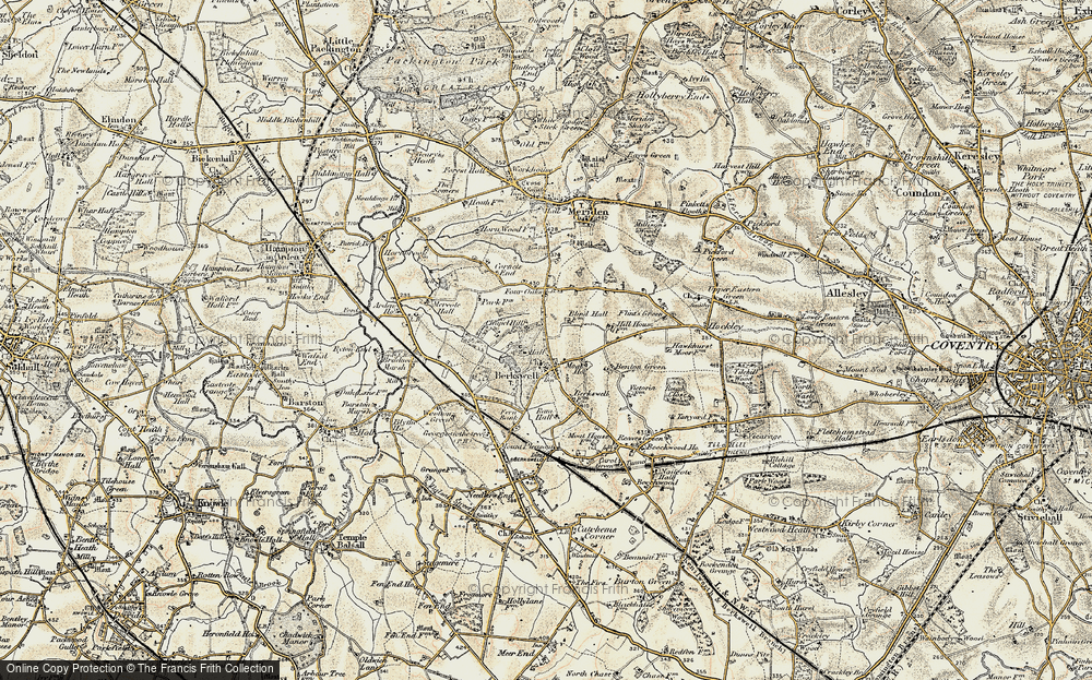 Old Map of Berkswell, 1901-1902 in 1901-1902