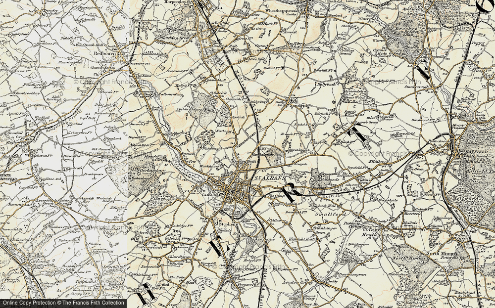 Old Map of Bernards Heath, 1898 in 1898