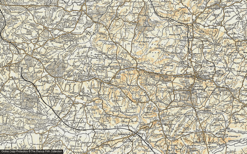 Old Map of Berner's Hill, 1898 in 1898