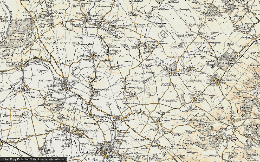 Old Map of Historic Map covering Berrick Prior in 1897-1899