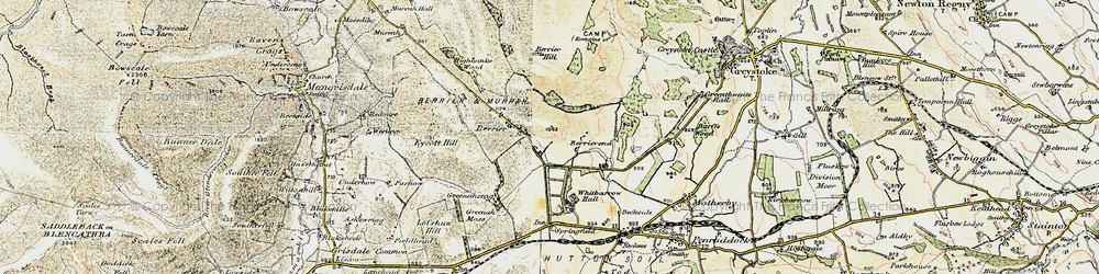 Old map of Berrier Hill in 1901-1904