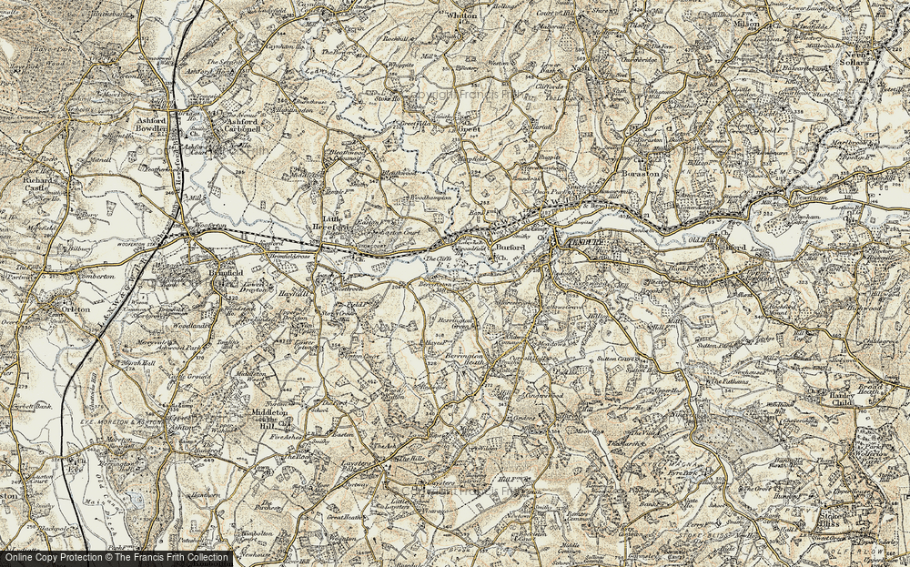 Old Map of Berrington, 1901-1902 in 1901-1902