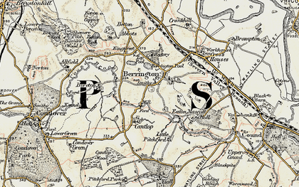 Old map of Betton Abbots in 1902
