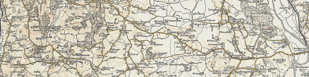 Old map of Berrow in 1899-1901