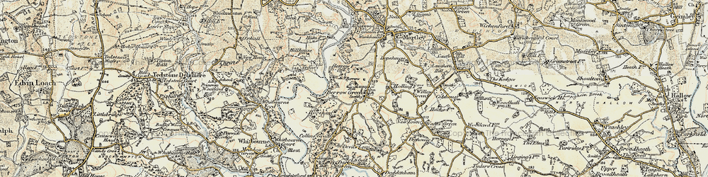 Old map of Worcestershire Way in 1899-1902