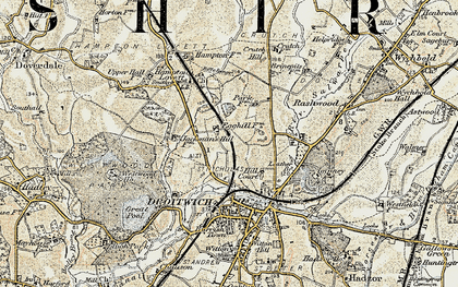 Old map of Berry Hill in 1899-1902