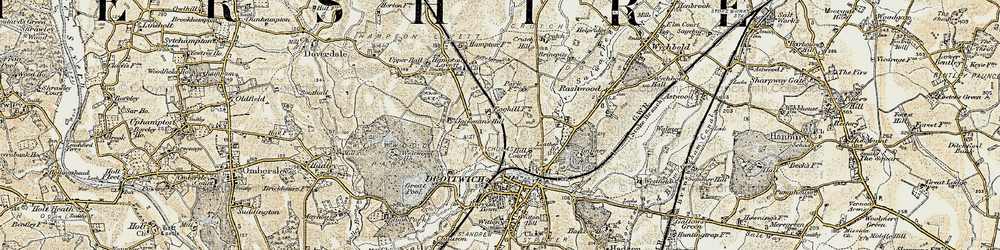 Old map of Berry Hill in 1899-1902