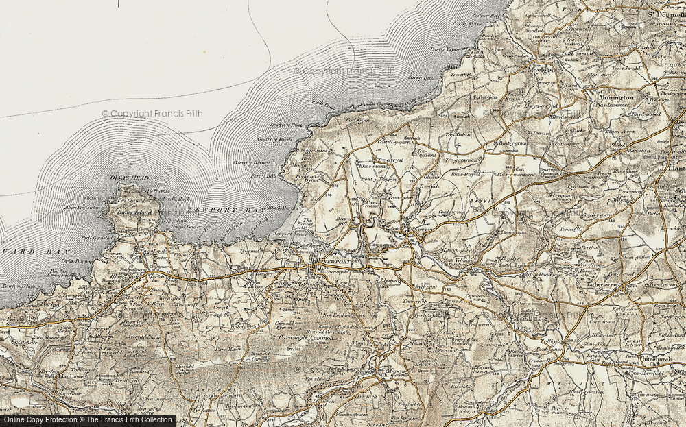 Old Map of Historic Map covering Blaenmeini in 1901-1912