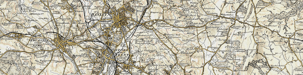 Old map of Berry Hill in 1902