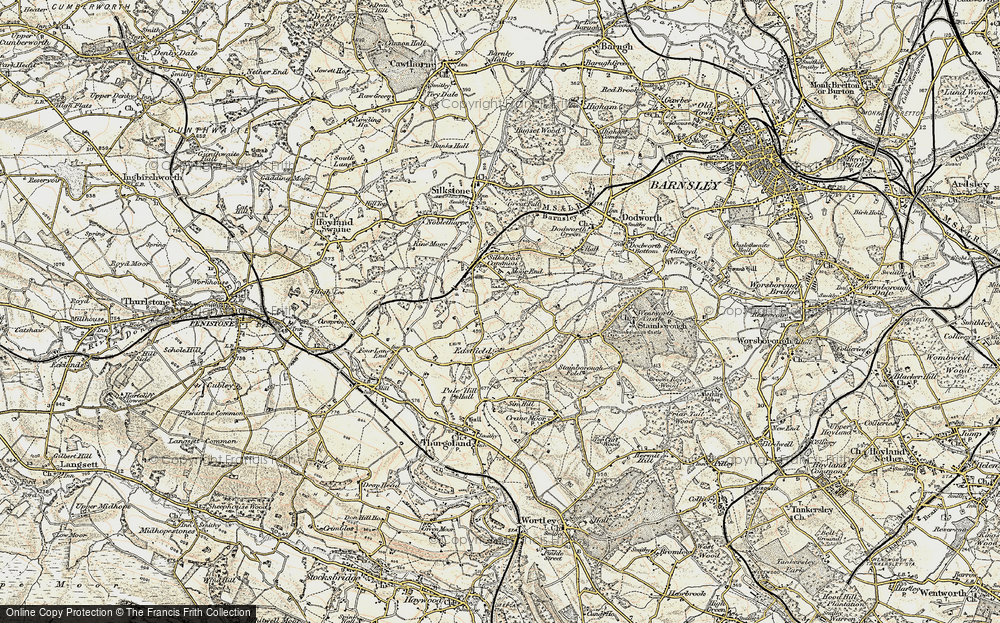 Old Map of Berry Moor, 1903 in 1903