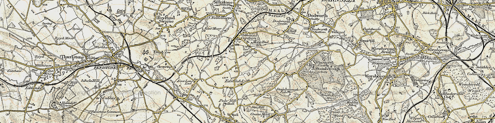 Old map of Berry Moor in 1903