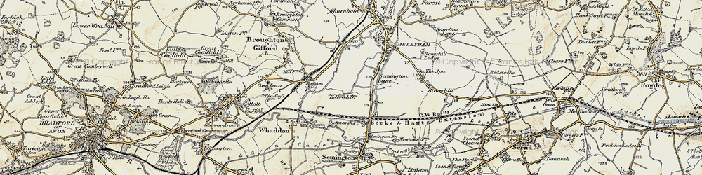 Old map of Berryfield in 1898-1899