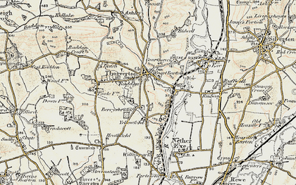 Old map of Berrysbridge in 1898-1900