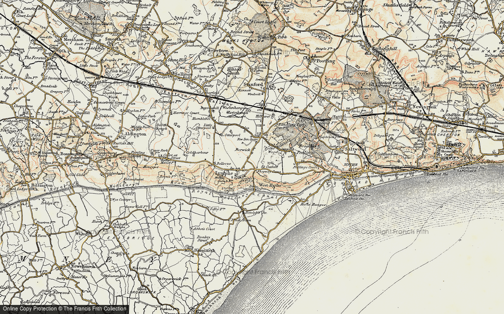 Old Map of Berwick, 1898-1899 in 1898-1899