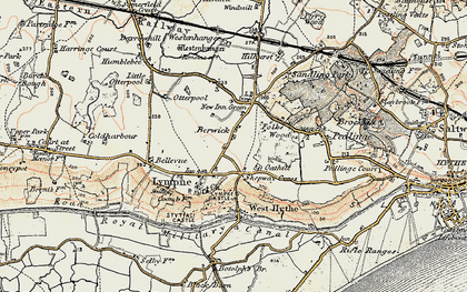 Old map of Berwick in 1898-1899