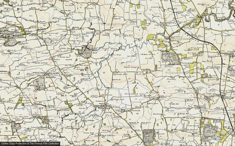 Old Map of Berwick Hill, 1901-1903 in 1901-1903