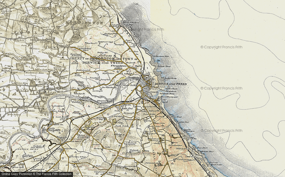 Old Map of Berwick-upon-Tweed, 1901-1903 in 1901-1903