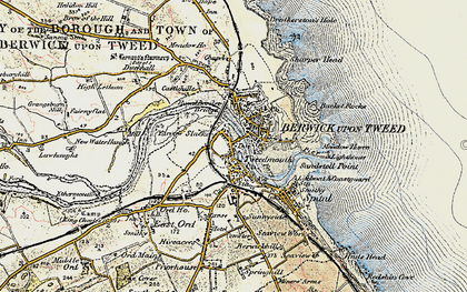 Old map of Berwick-upon-Tweed in 1901-1903