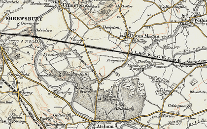 Old map of Berwick Wharf in 1902
