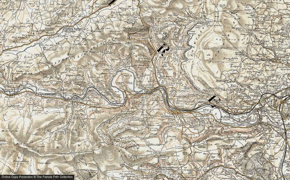 Old Map of Berwyn, 1902-1903 in 1902-1903